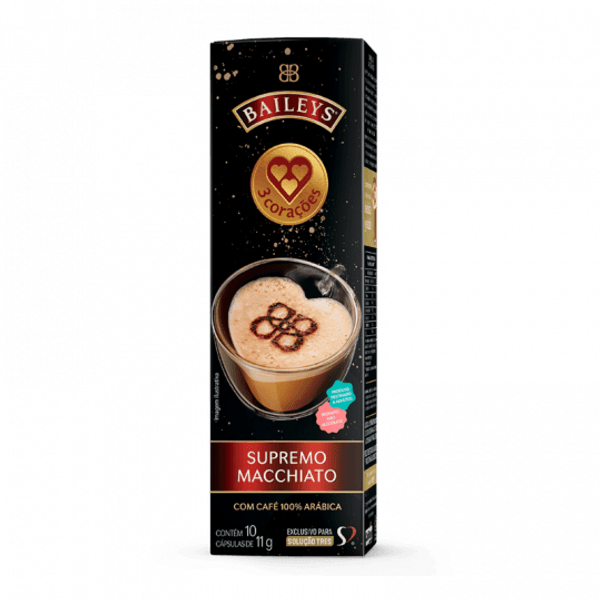 CAPSULA TRES CAFE LEITE BAYLEIS 10UN 11GR UN
