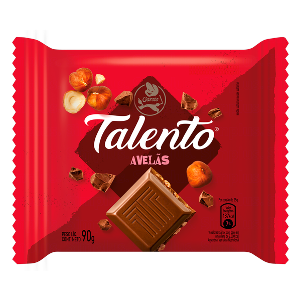 CHOC TALENTO LEITE C AVELA 85G