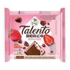 CHOC TALENTO RECHEADO MORANGO 85G