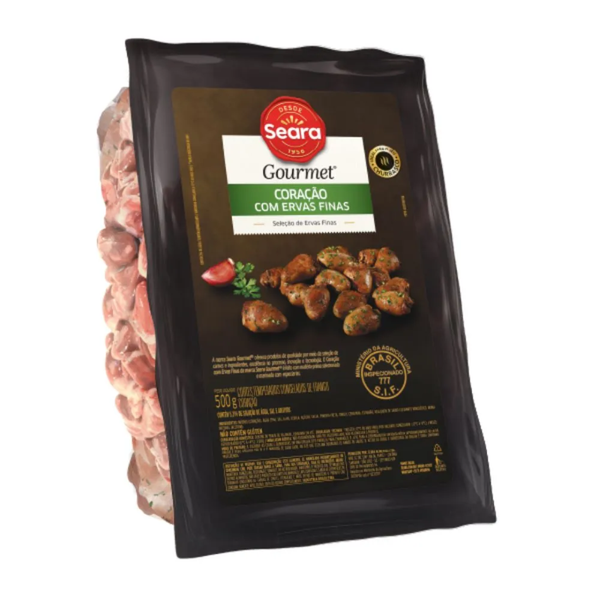 CORACAO FRANGO SEARA TEMPERADO ERVAS FINAS 500GRS