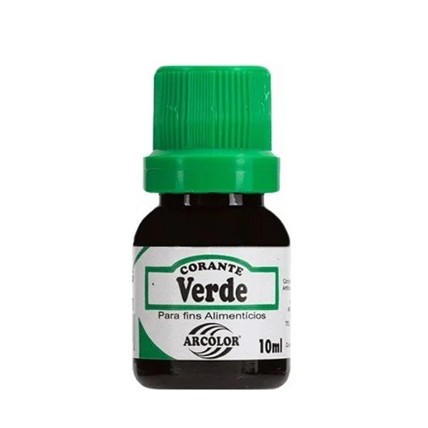 CORANTE LIQUIDO VERDE 10ML SABOR