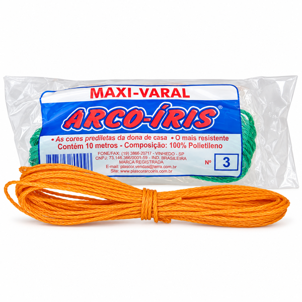 CORDA VARAL ARCO IRIS N3 10MTS