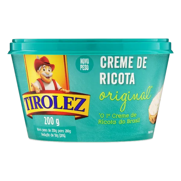 CREME DE RICOTA ORIGINAL TIROLEZ 200G