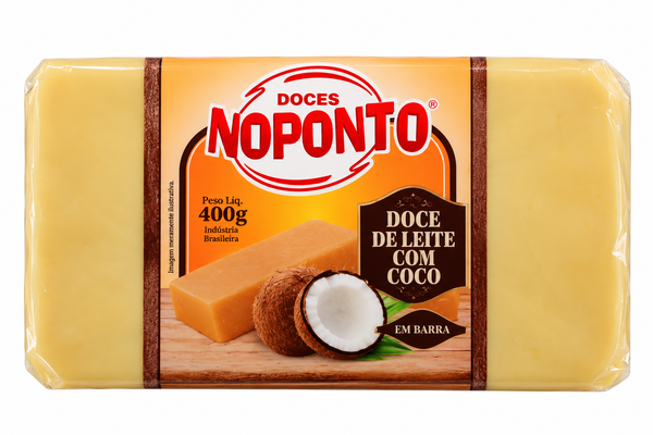 DOCE DE LEITE NOPONTO C COCO TABLETE 400G