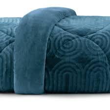 EDREDON PANOSUL METALASSE QUEEN ULTRA  AZUL 11023