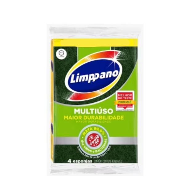 ESPONJA MULTIUSO LIMPPANO C 4 UNDS