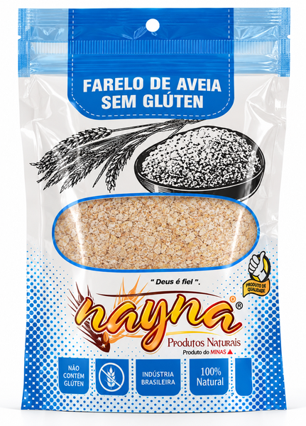 FARELO DE AVEIA S GLUTEN NAYNA 150G