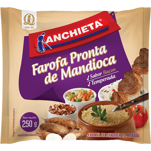 FAROFA ANCHIETA PRONTA MANDIOCA BACON 250G