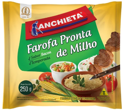 FAROFA ANCHIETA PRONTA MILHO BACON 250G