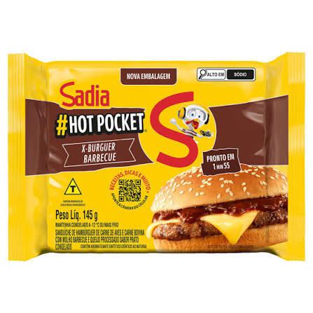 HOT POCKET BURGUER BARBECUE SADIA 145G