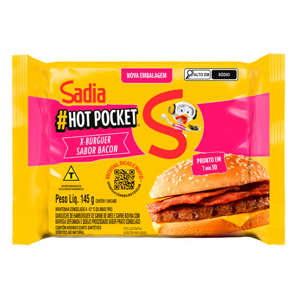 HOT POCKET X BACON SADIA 145G