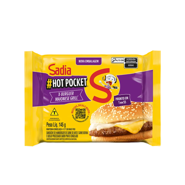 HOT POCKET X BURGUER MAIONESE SADIA 145G