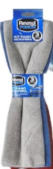 KIT 3 PANOS MICROFIBRA PANOSUL AUTO SORTIDOS