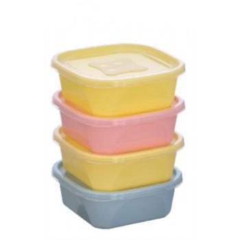 KIT 4 PCS ORGANIZA 690 ML QUAD NUDE