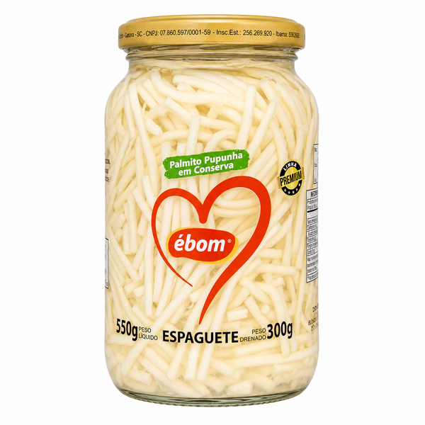PALMITO PUPUNHA EBOM  ESPAGUETE 300GR