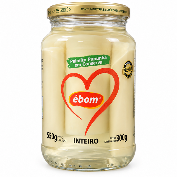 PALMITO PUPUNHA EBOM  INTEIRO 300GR