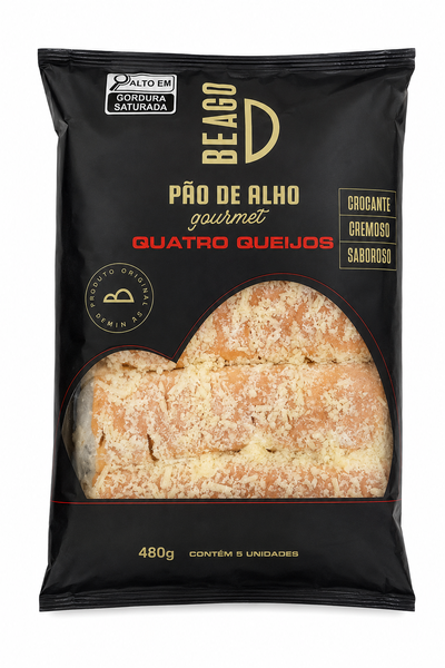 PAO DE ALHO BEAGO 4 QUEIJOS 480G