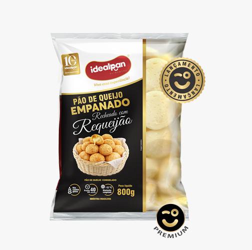 PAO DE QUEIJO IDEALPAN RECHEADO DE REQUEIJAO 800G