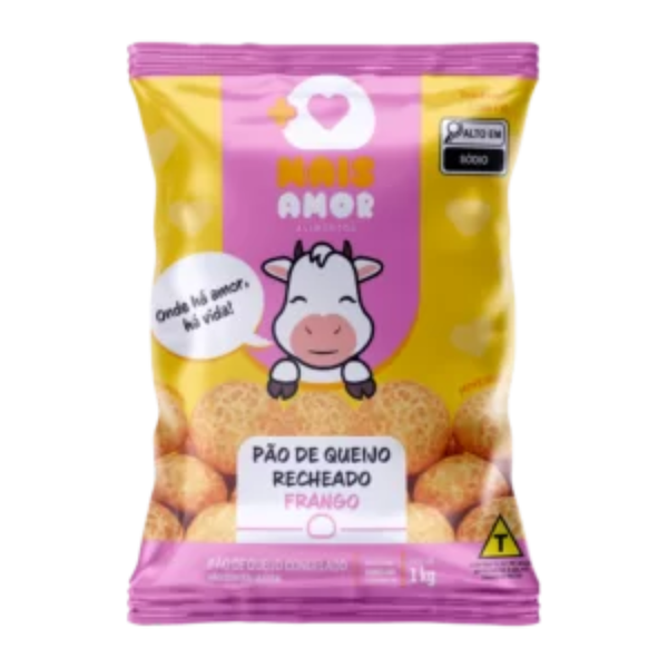 PAO DE QUEIJO MAIS AMOR RECHEADO DE FRANGO 1KG
