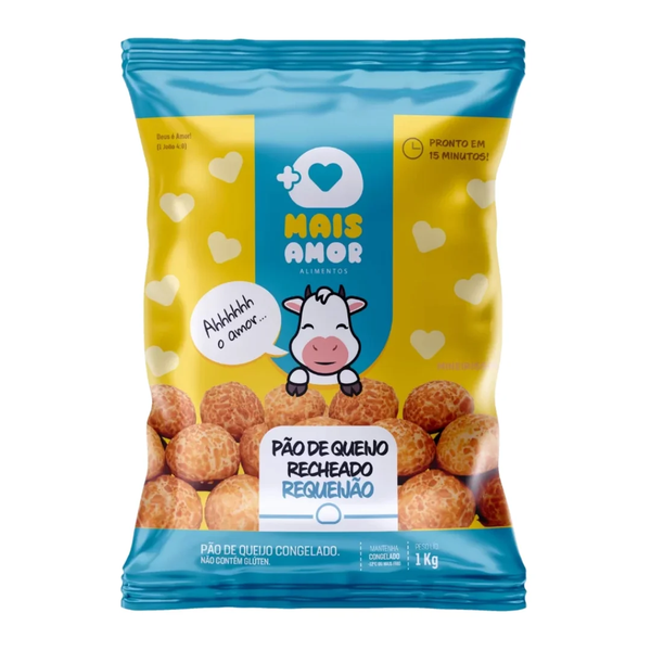 PAO DE QUEIJO MAIS AMOR RECHEADO DE REQUEIJAO 1KG