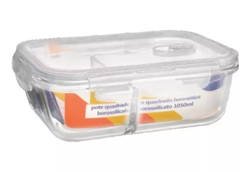 POTE HERMETICO RET BOROC/ DIV C/ TRAVA 1000ML