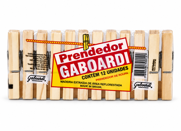 PRENDEDOR ROUPAS GABOARDI MADEIRA C12