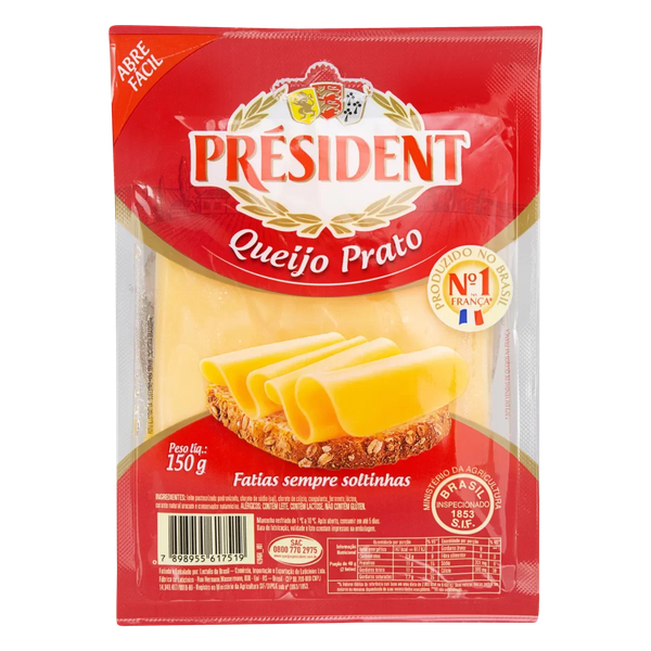 QUEIJO PRATO PRESIDENT 150G