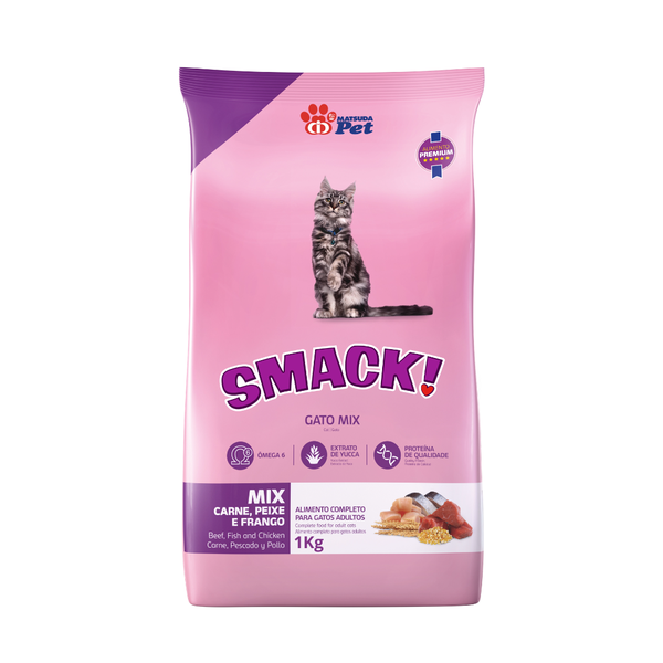 RACAO SMACK GATO MIX 1KG