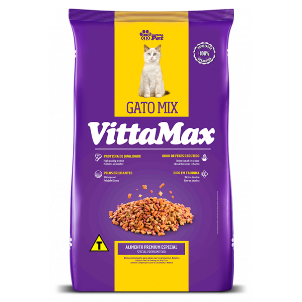 RACAO VITTA MAX GATO MIX 1KG