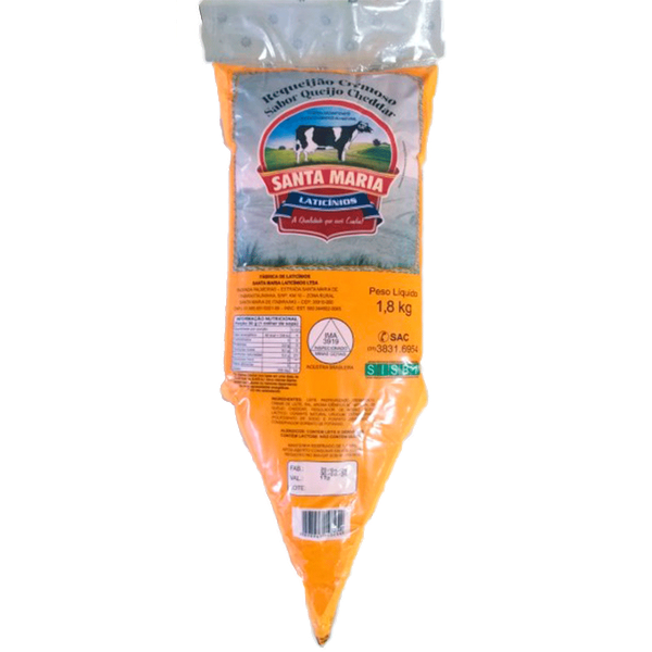 REQUEIJAO CHEDDAR TRADICIONAL SANTA MARIA 1,8KG