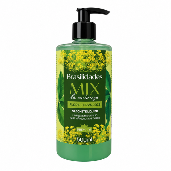 SABONETE LIQ MIX BRASILID ERVA DOCE 500ML