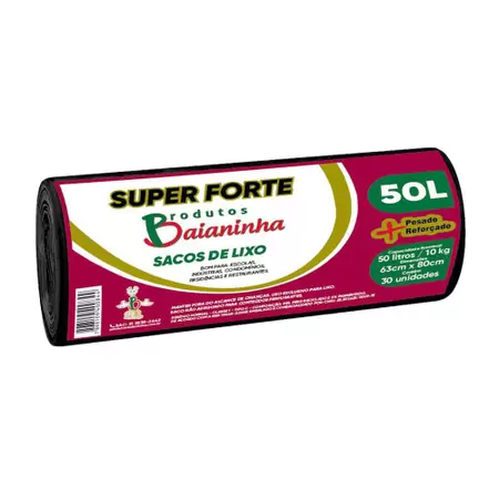 SACO DE LIXO BAIANINHA SUPER ECO 50LT