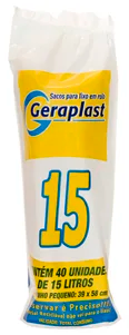 SACO P LIXO GERAPLAST 15 LTS 25X40