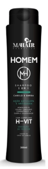 SHAMPOO MAHAIR 2X1 HOMEM 300ML