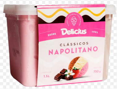 SORVETE DELICIUS CLASS NAPOLITANO  1,5L