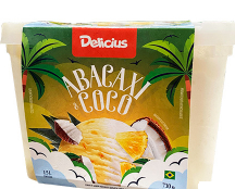 SORVETE DELICIUS PREMIUM COCO C/ ABACAXI 1,5LTS FD C/4