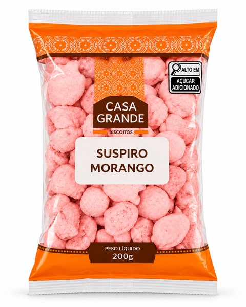 SUSPIRO MORANGO 200GR CASA GRANDE