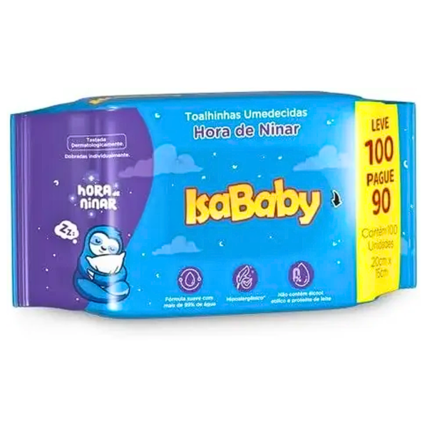 TOALHA UMEDECIDA ISABABY LV100PG90