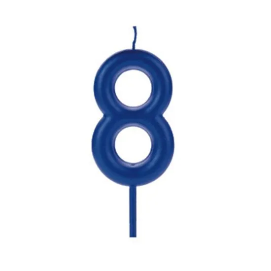 VELA SABOR DE FESTA BIG AZUL C/OURO N8
