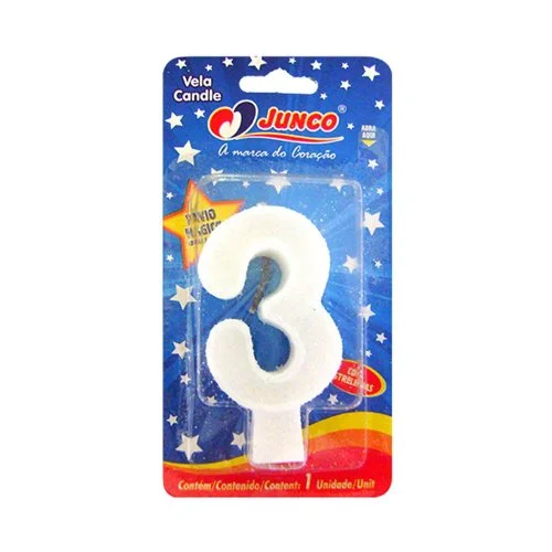 VELA  SABOR PLASTICA  BRANCA N3