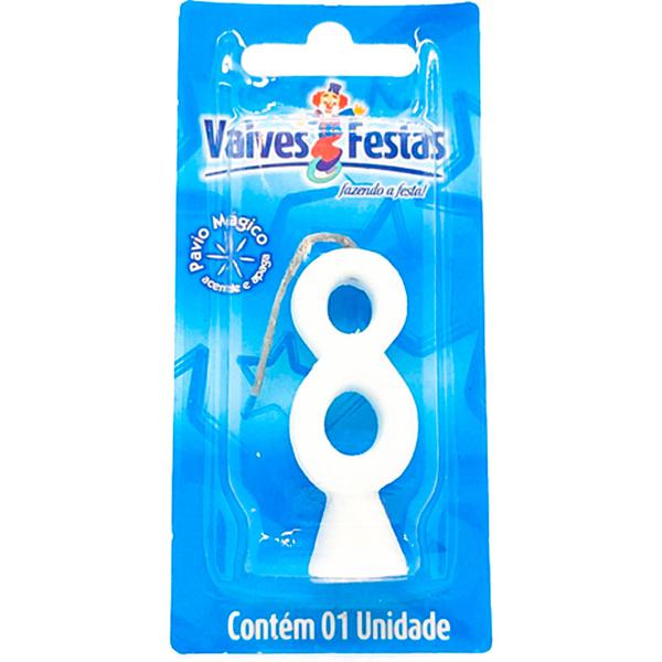 VELA  SABOR PLASTICA  BRANCA N8
