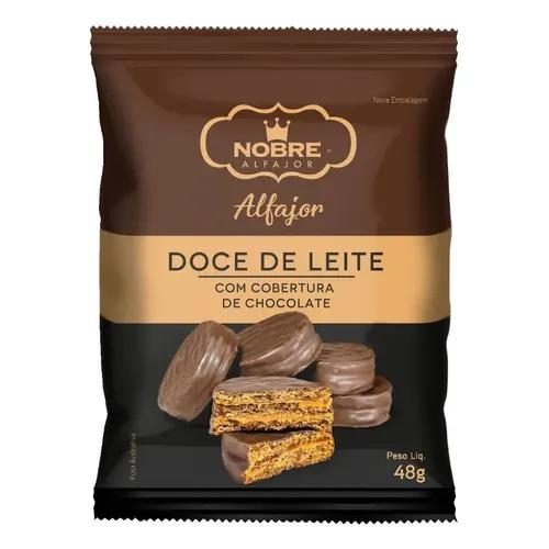 ALFAJOR DOCE DE LEITE CHOC MEIO AMARGO NOBRE 50G