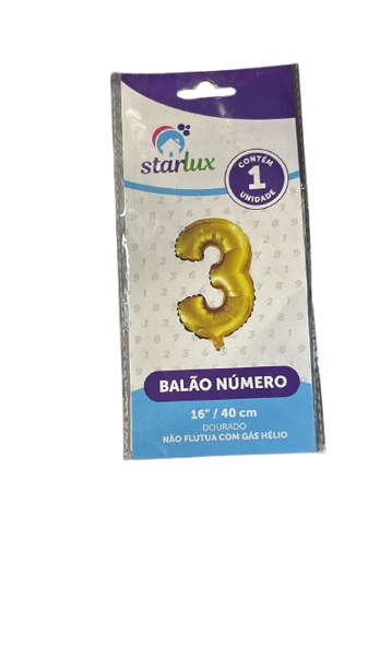 BALAO METALIZADO STARLUX FEST N 3         