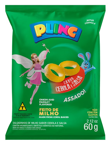 BISC CHIPS DE MILHO CEBOLA E SALSA PLINC 60G