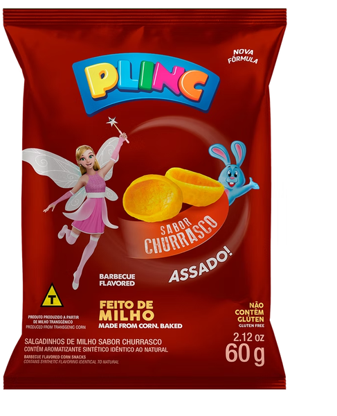 BISC CHIPS DE MILHO CHURRASCO PLINC 60G