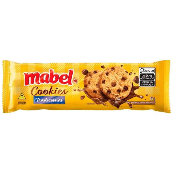 BISC COOKIES MABEL BAUNILHA C GOTAS CHOC 57G
