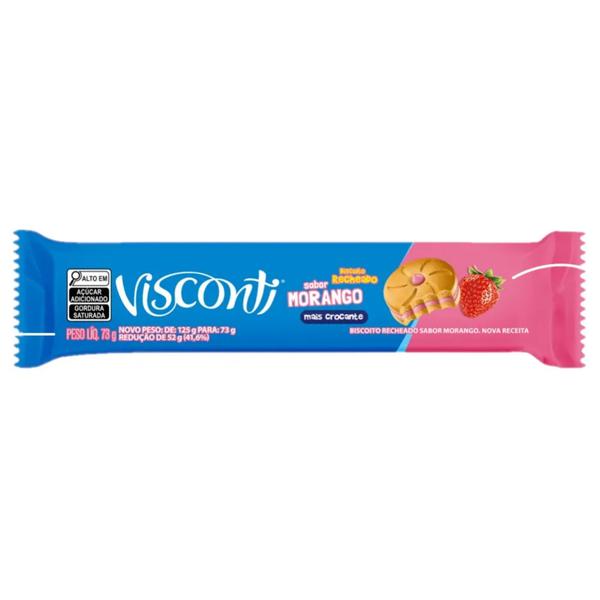 BISC RECHEADO MORANGO VISCONTI 73GR