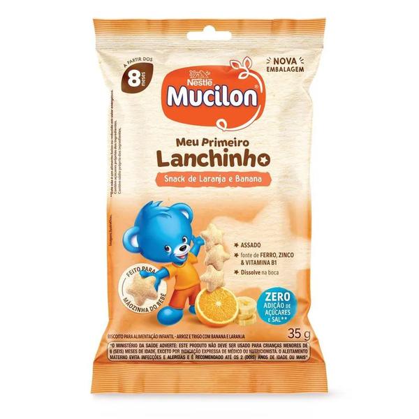 BISC SNACK LARANJA E BANANA MUCILON 35G