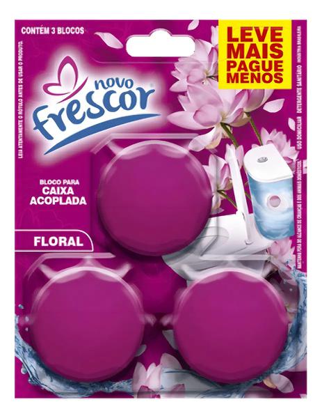 BLOCO P/ CAIXA ACOPLADA FLORAL 45G C/3