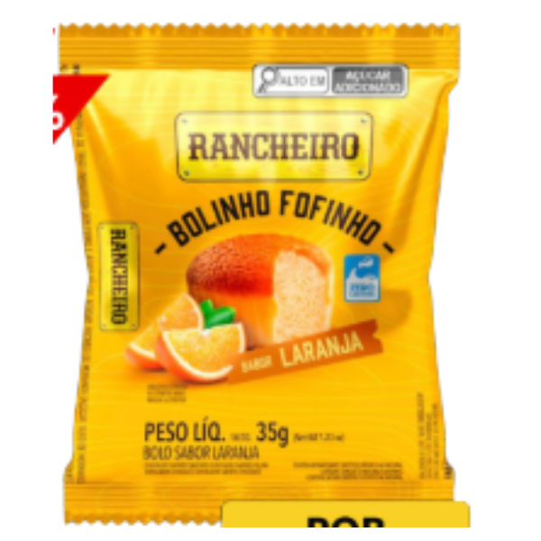 BOLINHO LARANJA SEM RECHEIO RANCHEIRO 35G